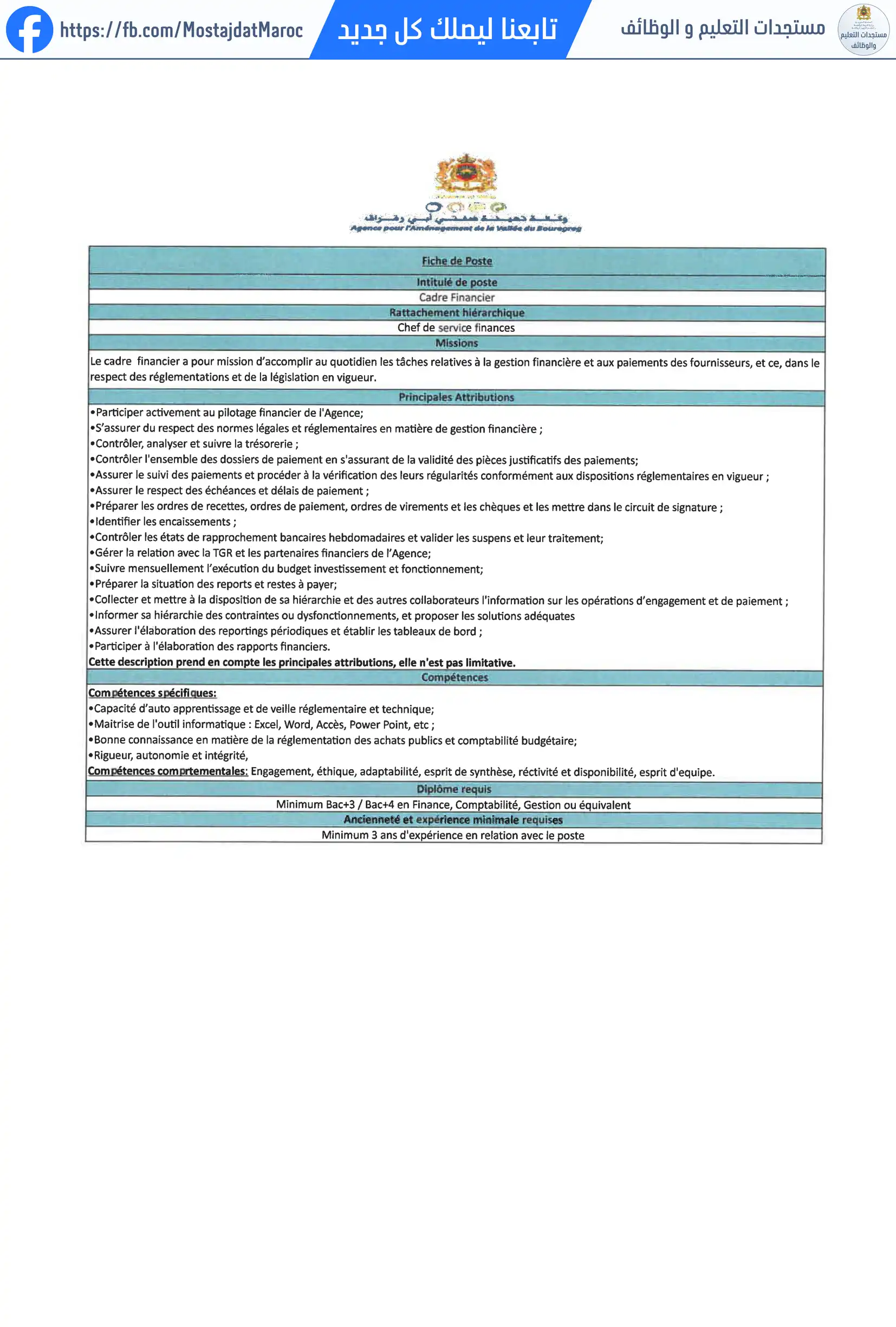 مباراة لتوظيف إطار مالي - 4